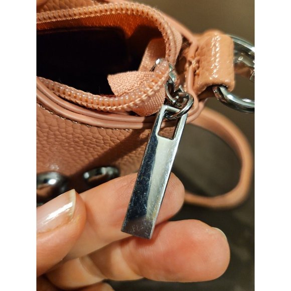 VGC rare, dusky pink studded handbag, fantastic condition inside & out, w. strap - Picture 14 of 16